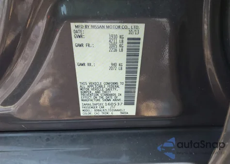 2014 Nissan Altima 2.5 S from USA, damaged, VIN 1N4AL3AP1EC160537